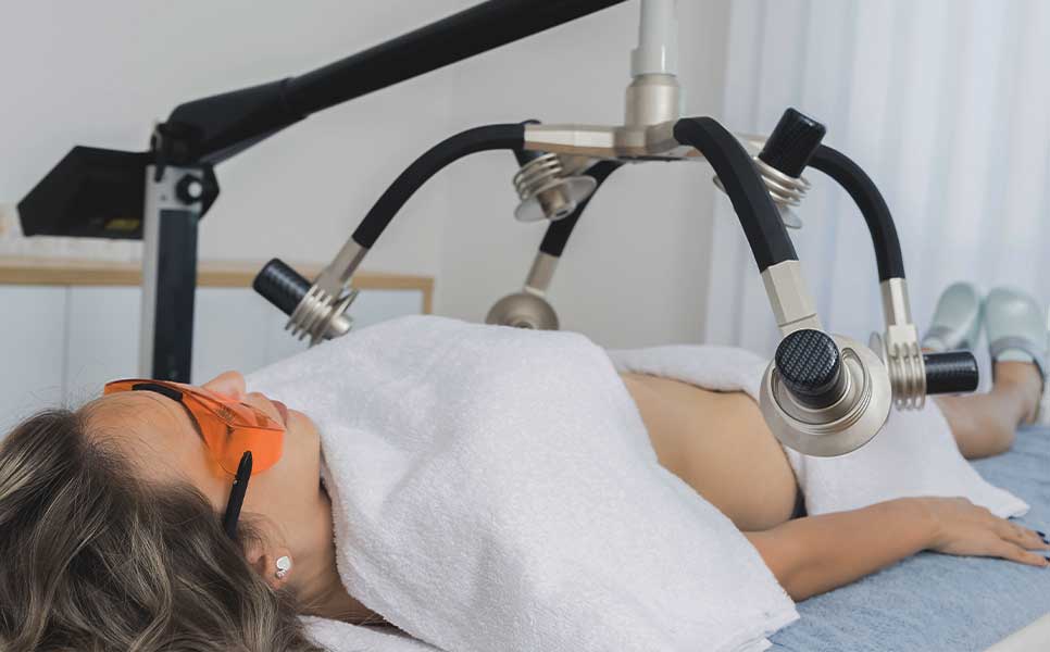 Woman in enjoying Zerona laser treatment in Santa Rosa